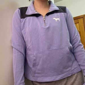 PINK half zip up sweatshirt